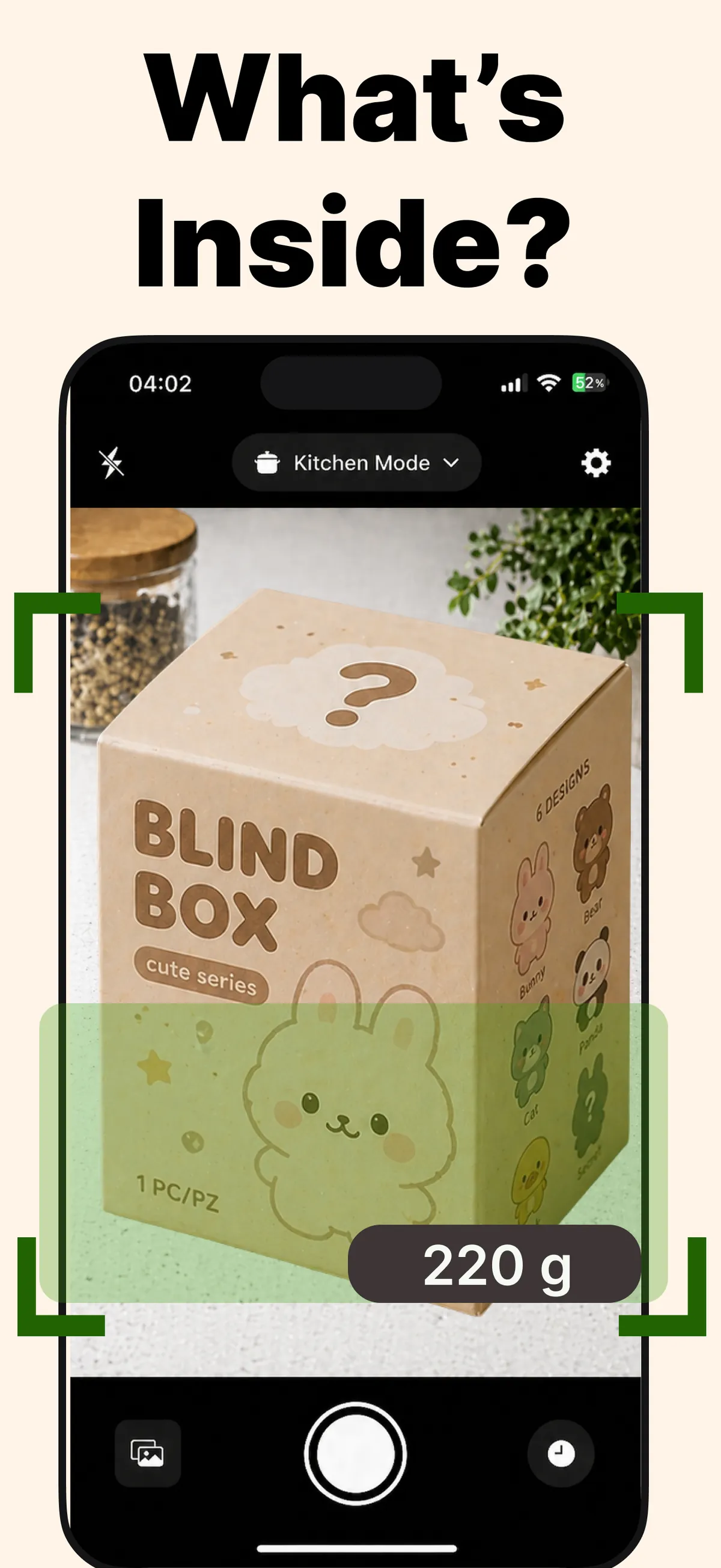 Pesagem de blind box